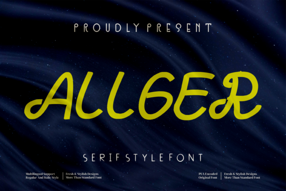 Allger: A Handwritten Font with Editorial Charm
