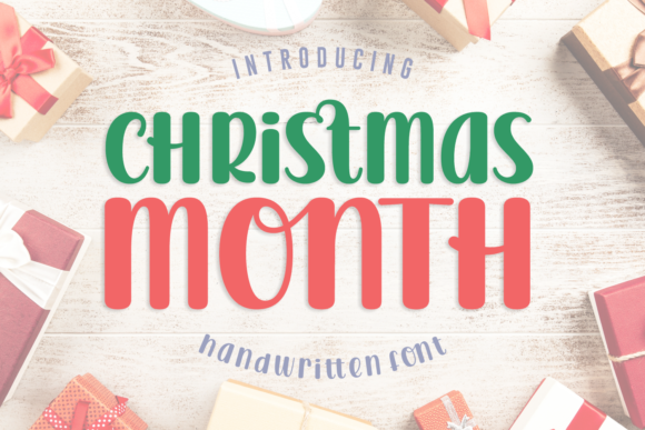 Christmas Month Font for Festive Craft Projects