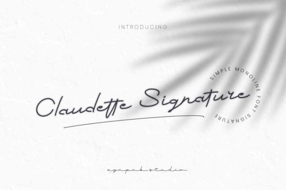 Claudette Signature Font for Handmade Creations