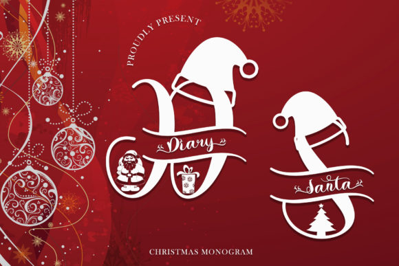 Diary Santa Monogram Font for Engaging Campaigns