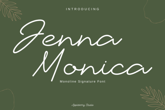 Jenna Monica: A Handwritten Font for Elegant Editorial Design