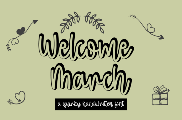 Welcome March Font for Branding Projects